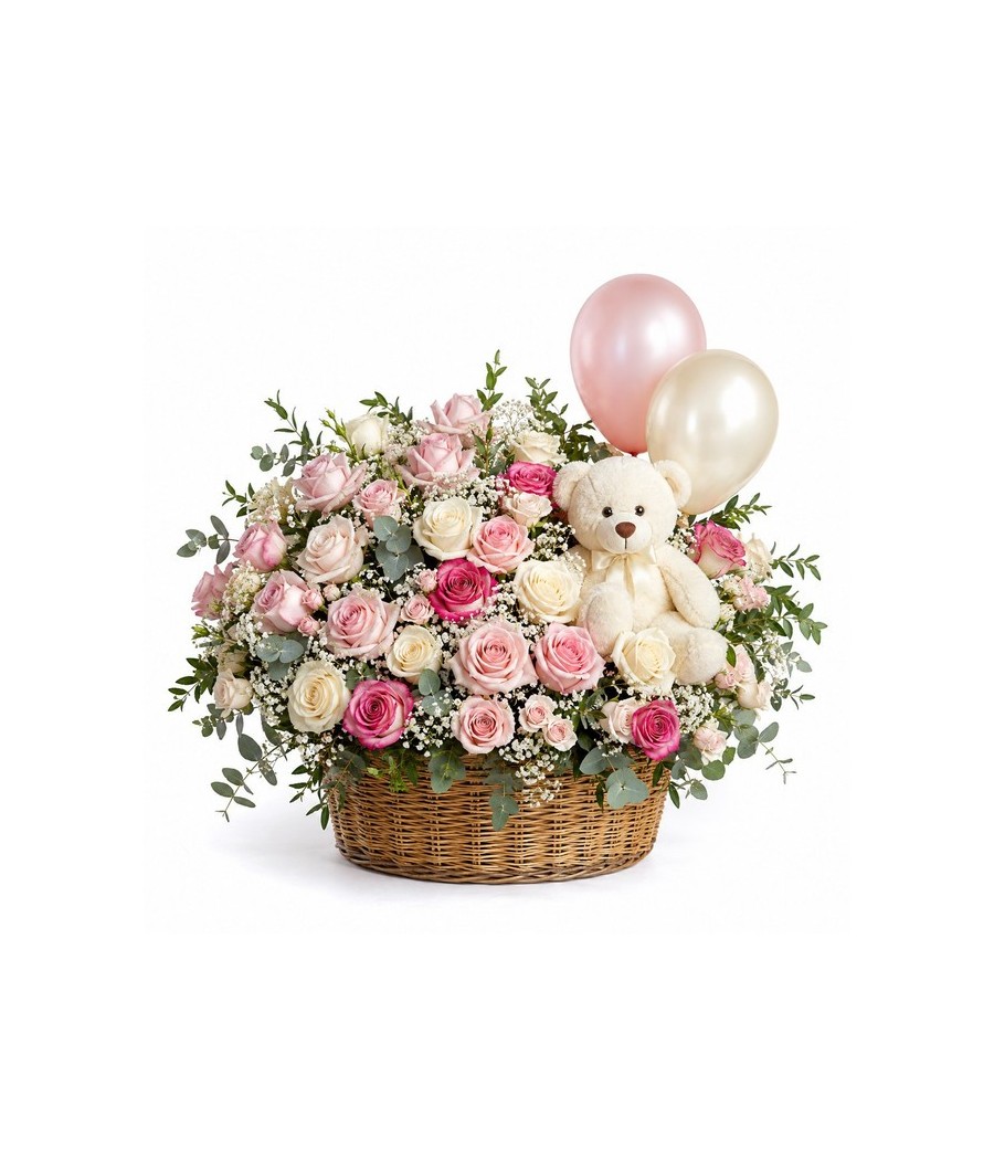 Cesta de rosas · Premium