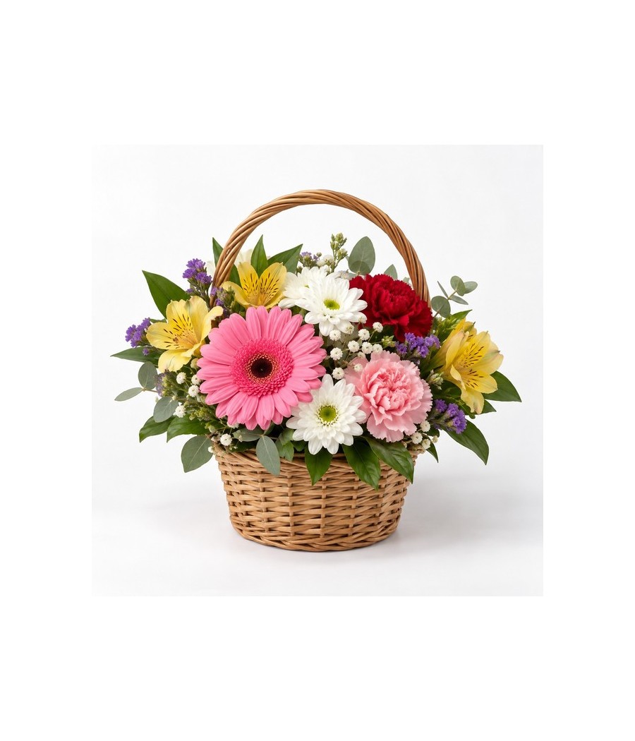 Cesta de flores variadas · Básica