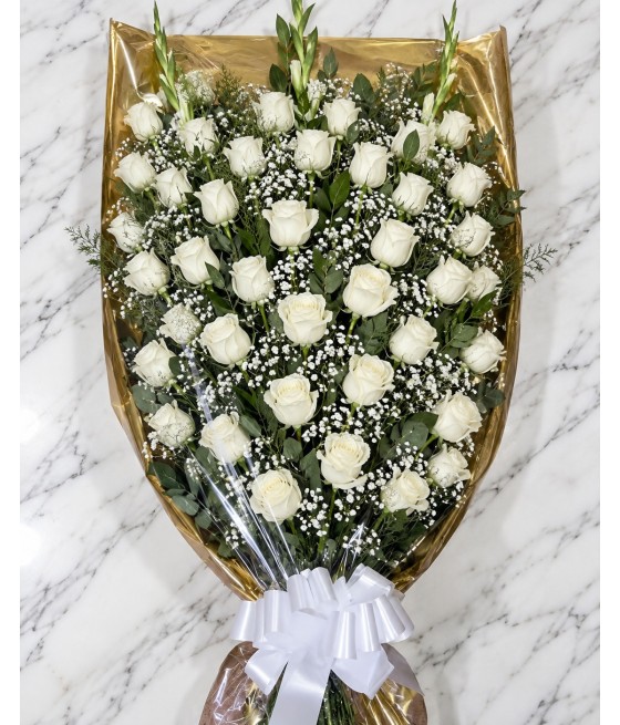 Ramo funerario de 50 rosas